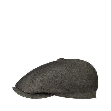 Stetson 6-Panel Linen Cap — Dark Grey