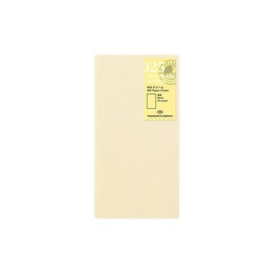 Einlage #025: Leeres Heft mit cremefarbigem Papier mit einem hohen Flächengewicht
