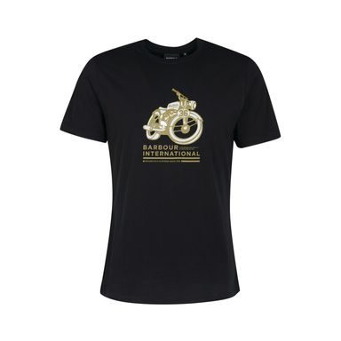 T-Shirt aus Baumwolle Barbour International Surface Tee - Black