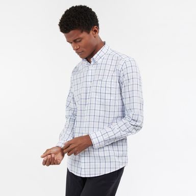 Barbour Striped Oxtown Tailored Shirt — Pale Sage