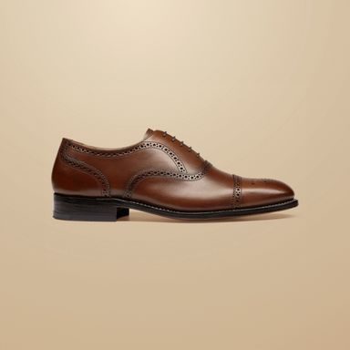 Charles Tyrwhitt Leather Oxford Shoes — Dark Chocolate