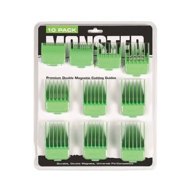 Magnetische Aufsätze für elektrische Haarschneider Premium Double Magnetic Clipper Guards (10 Stk) - Grün