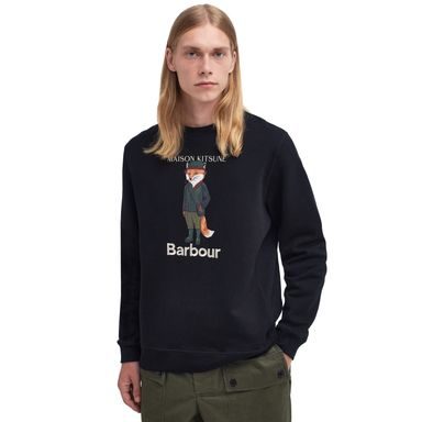 Barbour × Maison Kitsuné Beaufort Fox Sweatshirt — Black