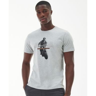 T-Shirt aus Baumwolle mit Fotoprint Barbour International Morris - Coriander