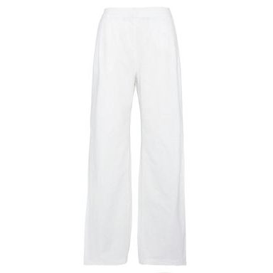 Barbour Somerland Wide-Leg Trousers — Classic White