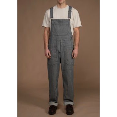 By The Oak Striped Indigo Overalls