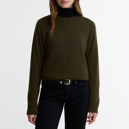 Barbour Penwood Cashmere Knitted Jumper — Olive