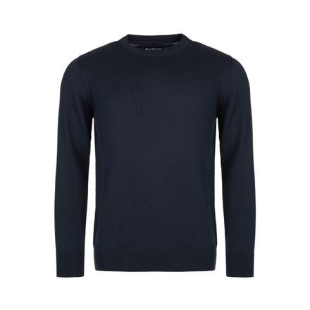 Barbour Pima Cotton Crew Neck Sweater — Navy