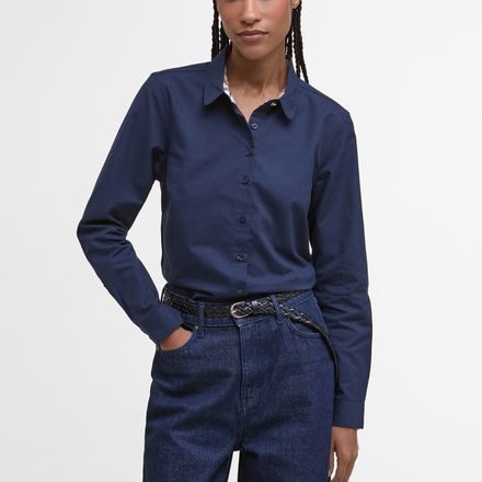 Barbour Lavender Tailored Shirt — Navy