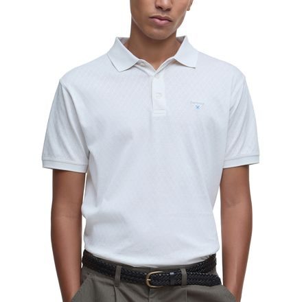 Barbour Sutton Tailored Fit Poloshirt — Antikweiß