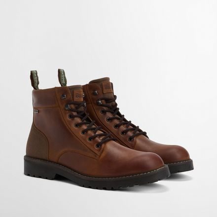 Barbour Harrison Commando Boots — Dark Brown