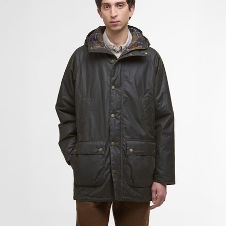 Barbour Bedale Waxed Parka — Olive