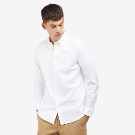 Barbour Oxford Tailored Long-Sleeved Shirt — White