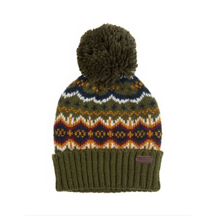 Barbour Case Fairisle Beanie — Olive