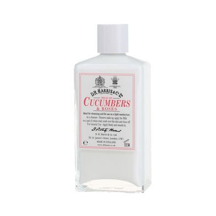 Feuchtigkeitsspendende Reinigungsmilch mit Gurke und Rosen D.R. Harris (100 ml)