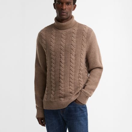 Barbour Staplecross Rollneck Sweater — Stone