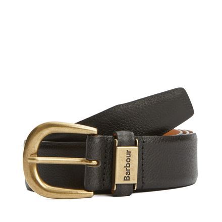 Barbour Clyde Leather Belt — Black
