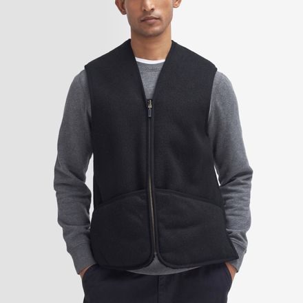 Barbour Warm Pile Zip-In Liner — Black