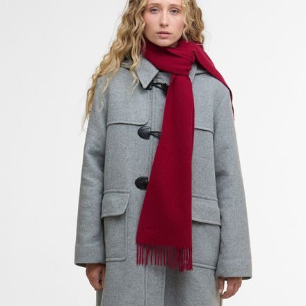 Barbour Lambswool Woven Scarf — Ruby Red