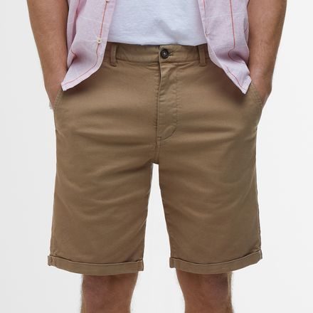 Barbour Washed Twill Chino Shorts — Stone