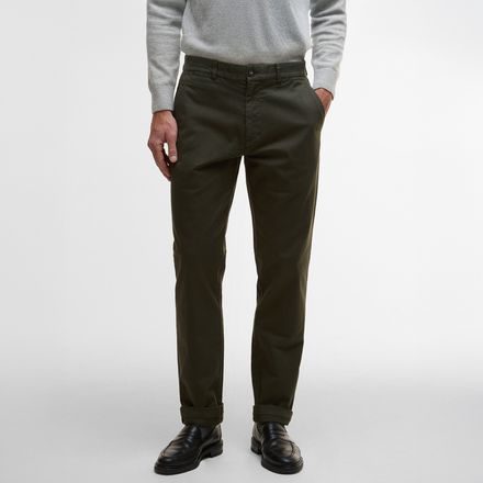 Barbour Washed Stretch Tailored Trousers — Forest