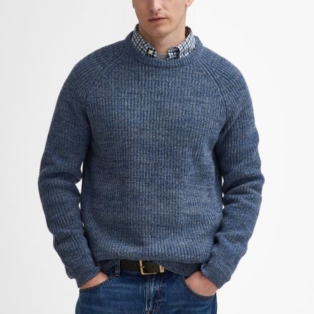 Barbour Horseford Crew Neck Jumper — River Blue