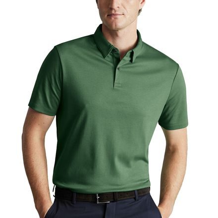 Charles Tyrwhitt Smart Jersey Polo — Green