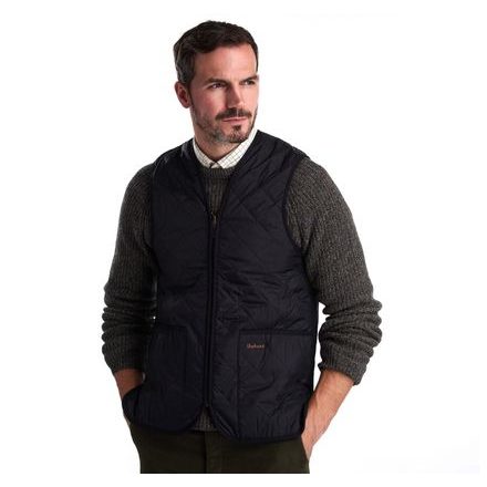 Gesteppte Thermoweste für Wachsjacken Barbour - Schwarz