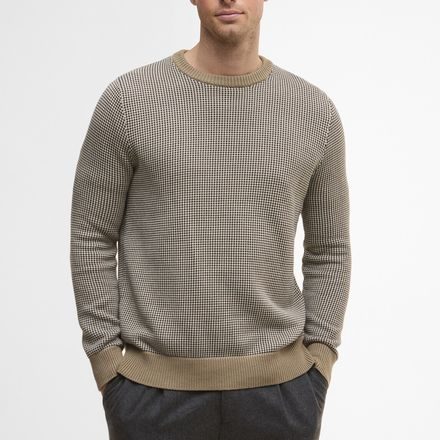 Barbour Wells Crew Neck Jumper — Washed Stone