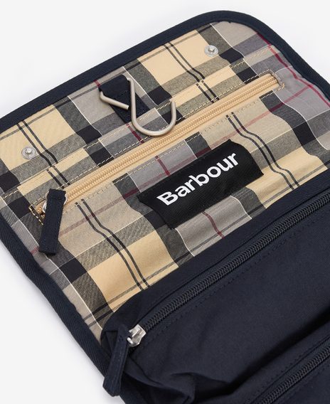 Barbour Cascade Waxed Hanging Wash Bag