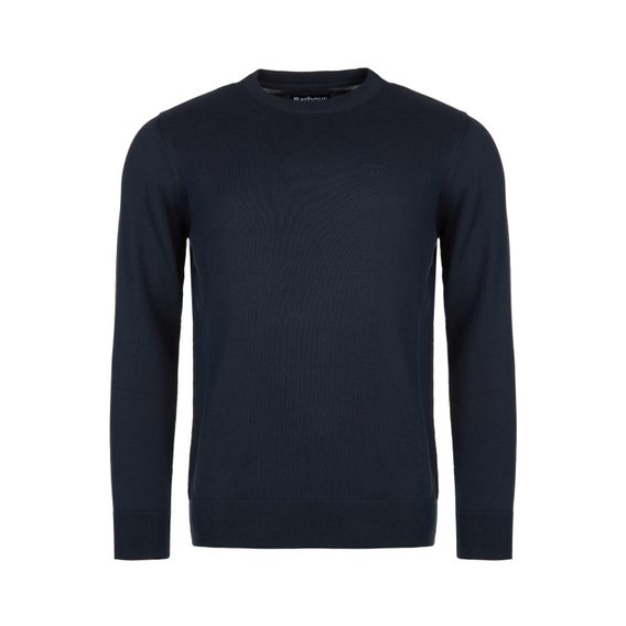 Barbour Pima Cotton Crew Neck Sweater — Navy