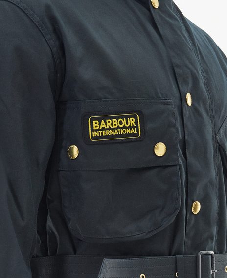 Barbour International Original Waxed Jacket — Navy
