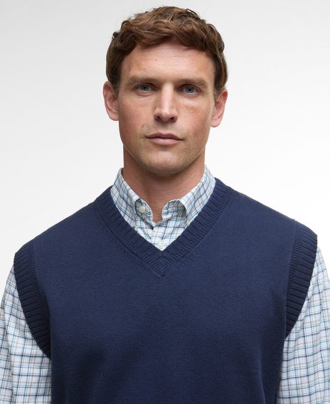 Barbour Kelson Knitted Vest — Navy