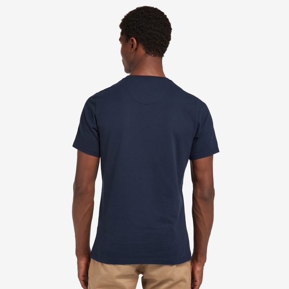 T-Shirt aus Baumwolle Barbour Logo Tee - New Navy