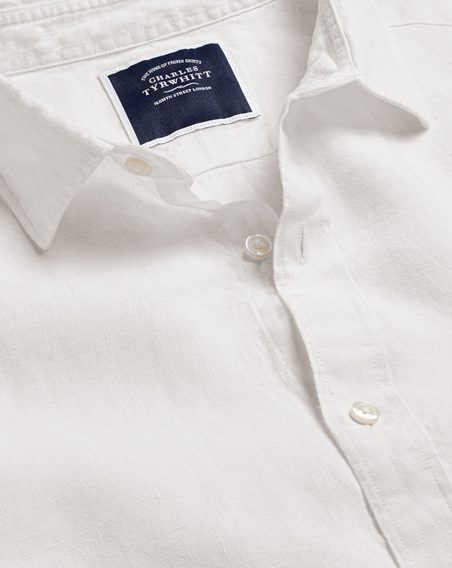 Charles Tyrwhitt Pure Linen Shirt — White