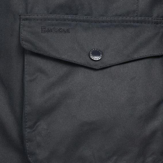 Barbour Ogston Waxed Cotton Jacket — Navy