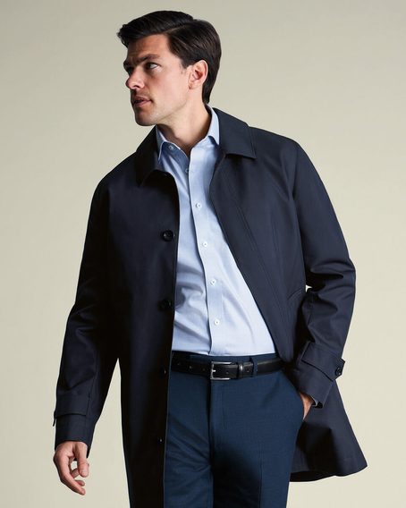 Charles Tyrwhitt Showerproof Raincoat — Navy