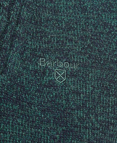 Barbour Essential Lambswool Half Zip Sweater — Seaweed Mix