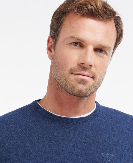 Barbour Essential Lambswool Crew Neck Sweatshirt — Deep Blue