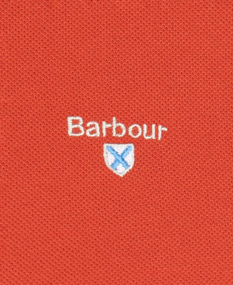 Barbour Sports Polo Shirt — Spicy Orange