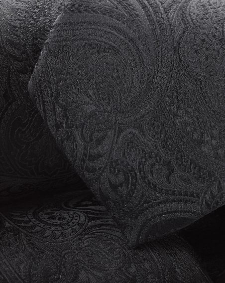 Charles Tyrwhitt Paisley Silk Tie — Black