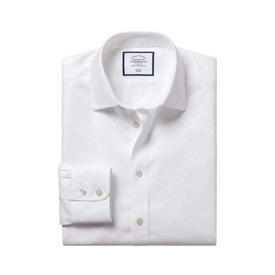 Charles Tyrwhitt Non-Iron Twill Shirt — White