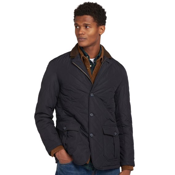 Barbour Quilted Lutz Jacket — Navy