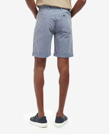 Barbour Overdyed Twill Shorts — Washed Blue