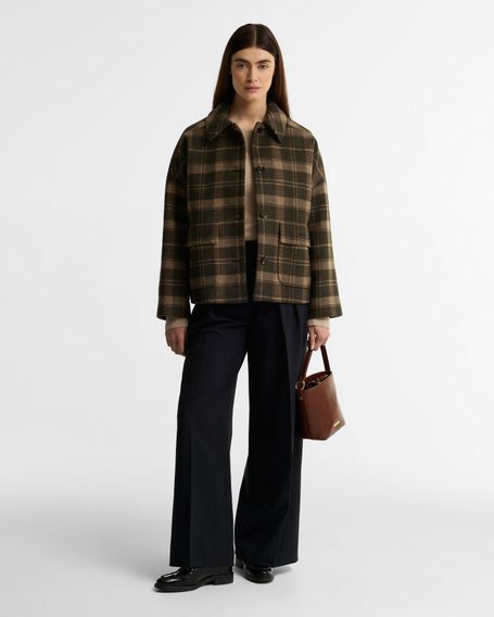 Barbour Myla Checked Wool Coat