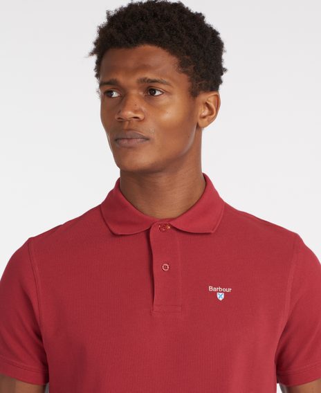 Barbour Sports Polo Shirt — Ruby