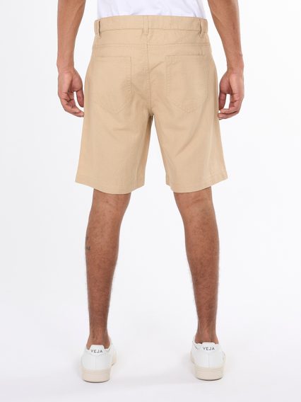 Einfarbige Shorts Knowledge Cotton Apparel — Safari