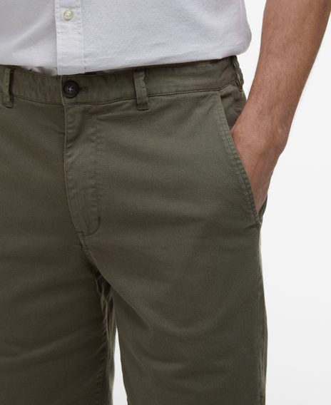 Barbour Washed Twill Chino Shorts — Stone