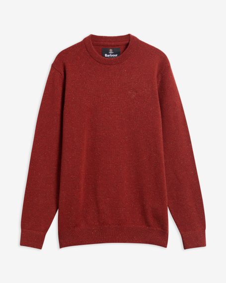 Barbour Tisbury Crew Neck Sweater — Brick Red