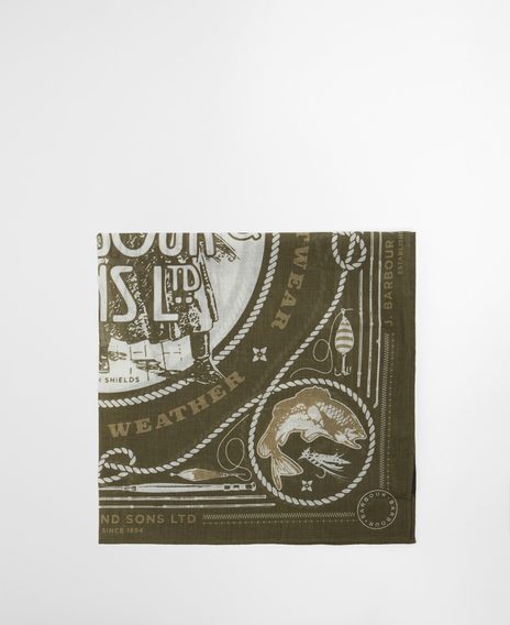 Barbour Heritage Bandana — Mid Olive